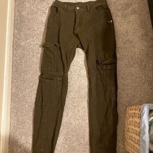 Dark brown khaki cargo pants
